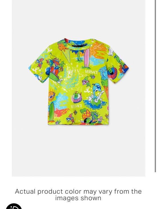 Versace Other - Versace Neon Lime Surf Graphic Kids Tee